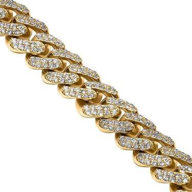 Yellow 14K Yellow Gold Diamond Cuban Chain 11.67 Ctw